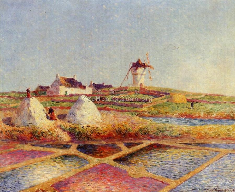 Landscape with Mill near the Salt Ponds - 费迪南德·卢瓦扬